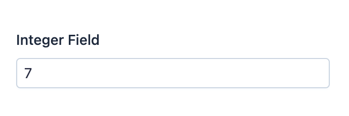 Default style of EasyAdmin integer field