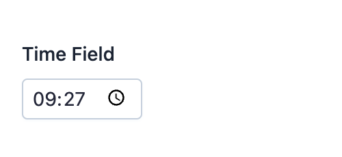 Default style of EasyAdmin time field