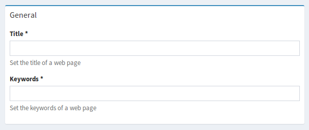 Example of the two form fields with help messages.